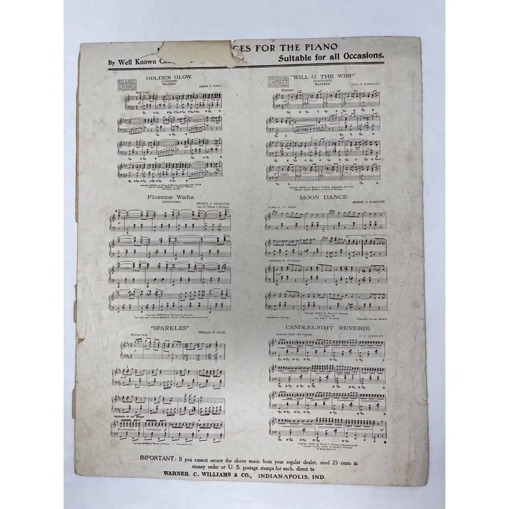 1911 Antique Star of Love Reverie Sheet Music‎ Abe Olman